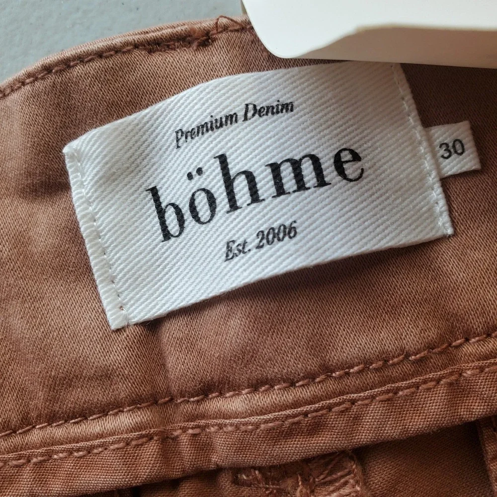 Bohme NWT Mauve Rose Cotton Chino Bermuda Shorts Size 30 Women's Terracotta